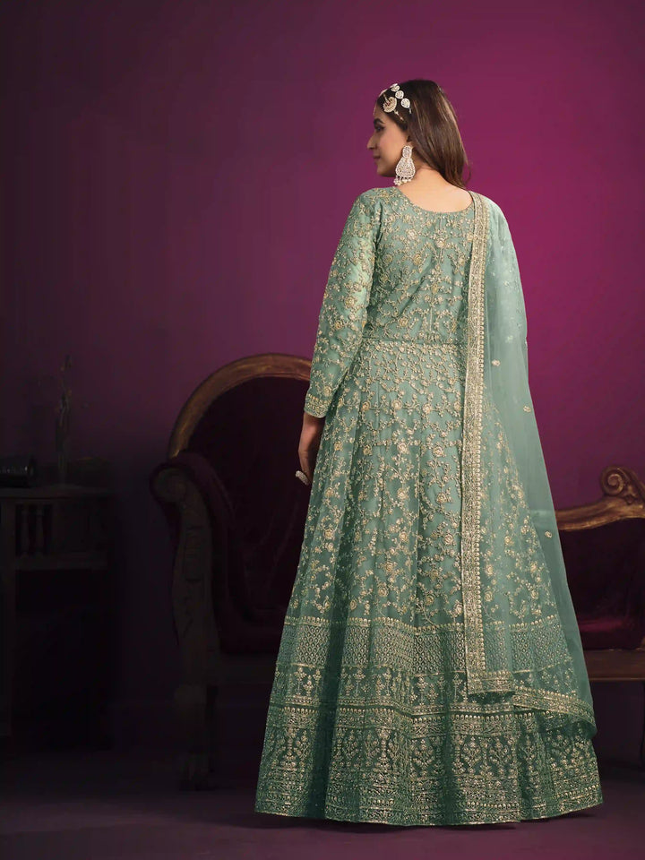 Heavy Net Designer Salwar Kameez | Intricate Embroidery Work for Weddings & Festive Wear