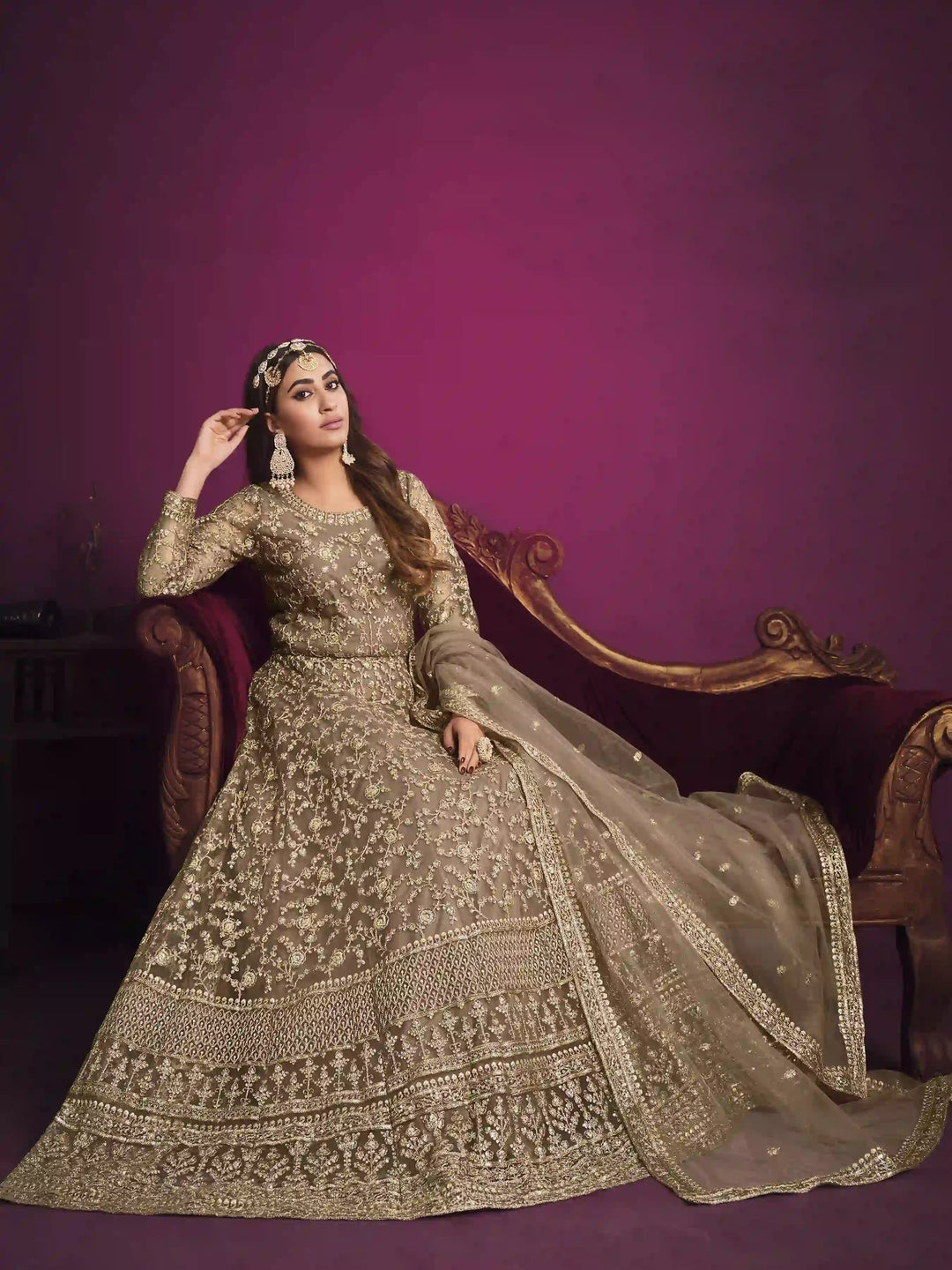 Heavy Net Designer Salwar Kameez | Intricate Embroidery Work for Weddings & Festive Wear