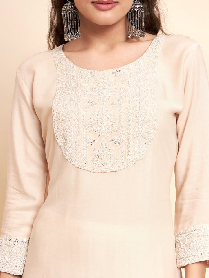 Stylish Rayon Kurti | Elegant Designer Thread Embroidery
