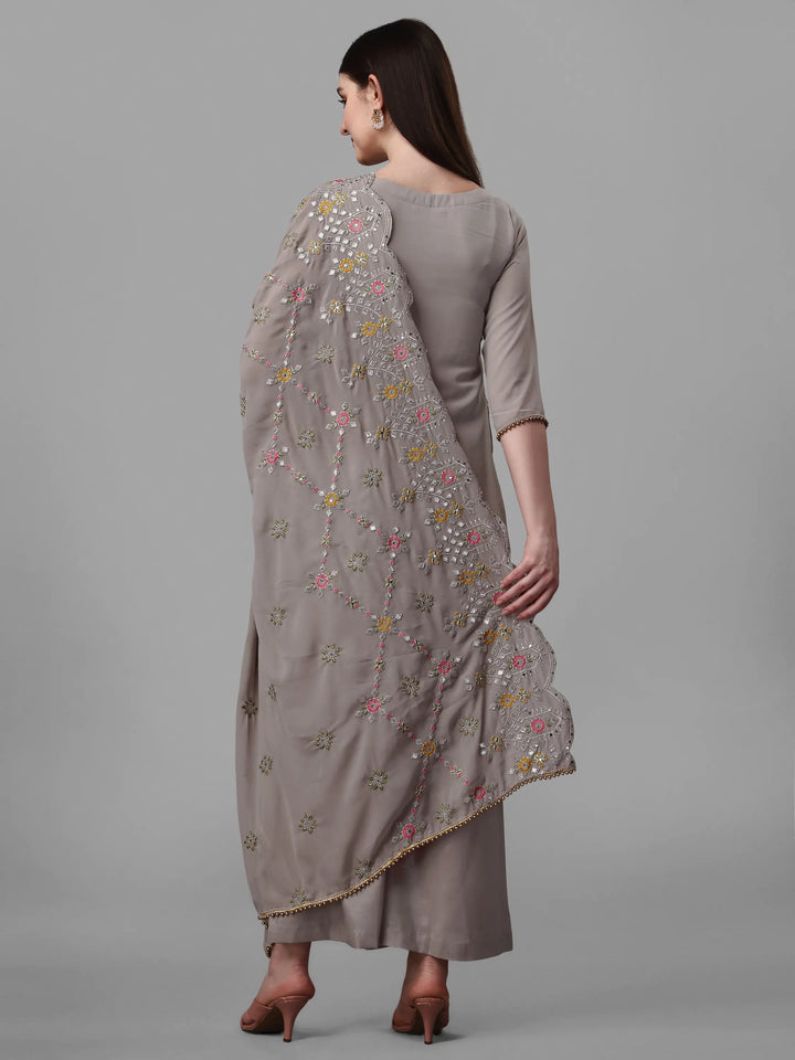 Designer Embroidered Salwar Kameez | Faux-Georgette & Santoon for Festive