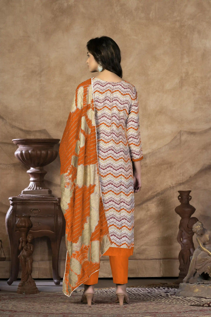 Designer-Printed Cotton Kurti Set | Three-Quarter Sleeve | Special Event