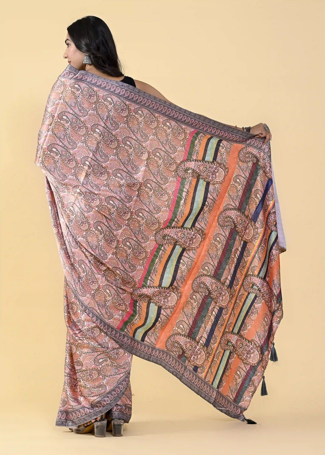 Digital Printed Satin-Silk Saree | Traditional Wedding & Party Wear