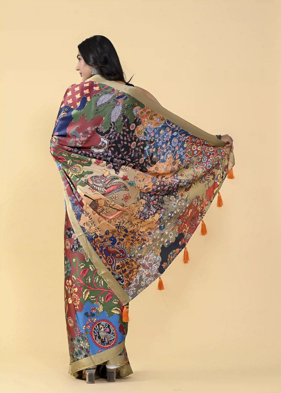 Designer Digital Printed Satin-Silk Saree | Traditional Special Event Wear