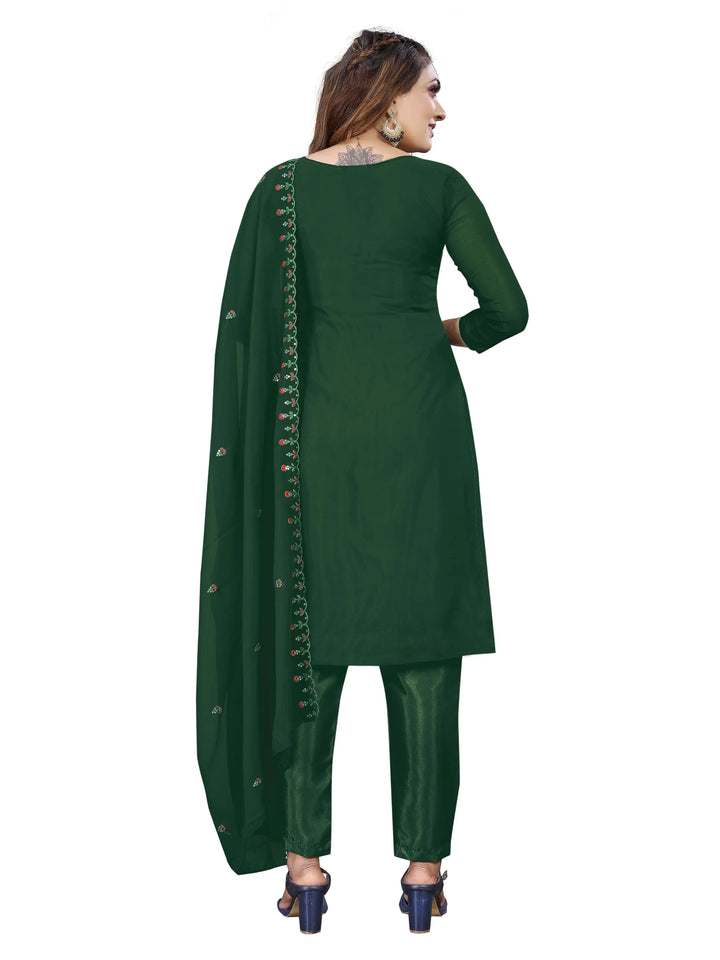 Designer Embroidery Work Kurtis Set | Georgette Top & Santoon Bottom