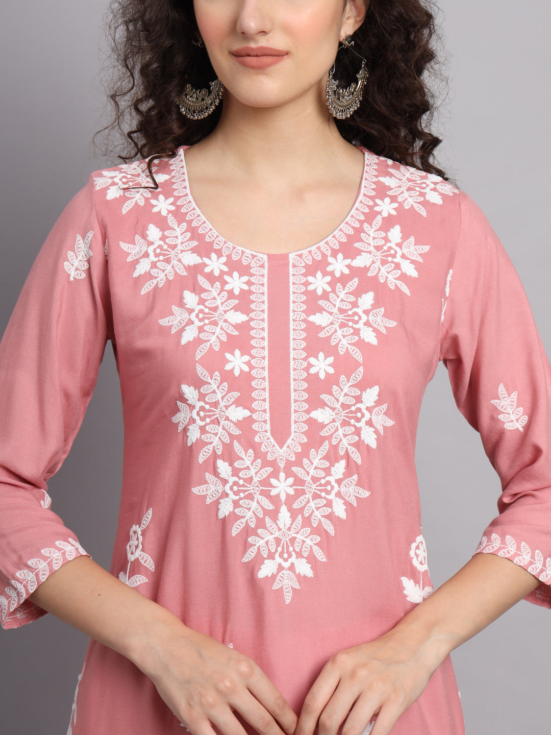 Women's Indian Kurta | Rayon Kurti with Traditional Embroidery