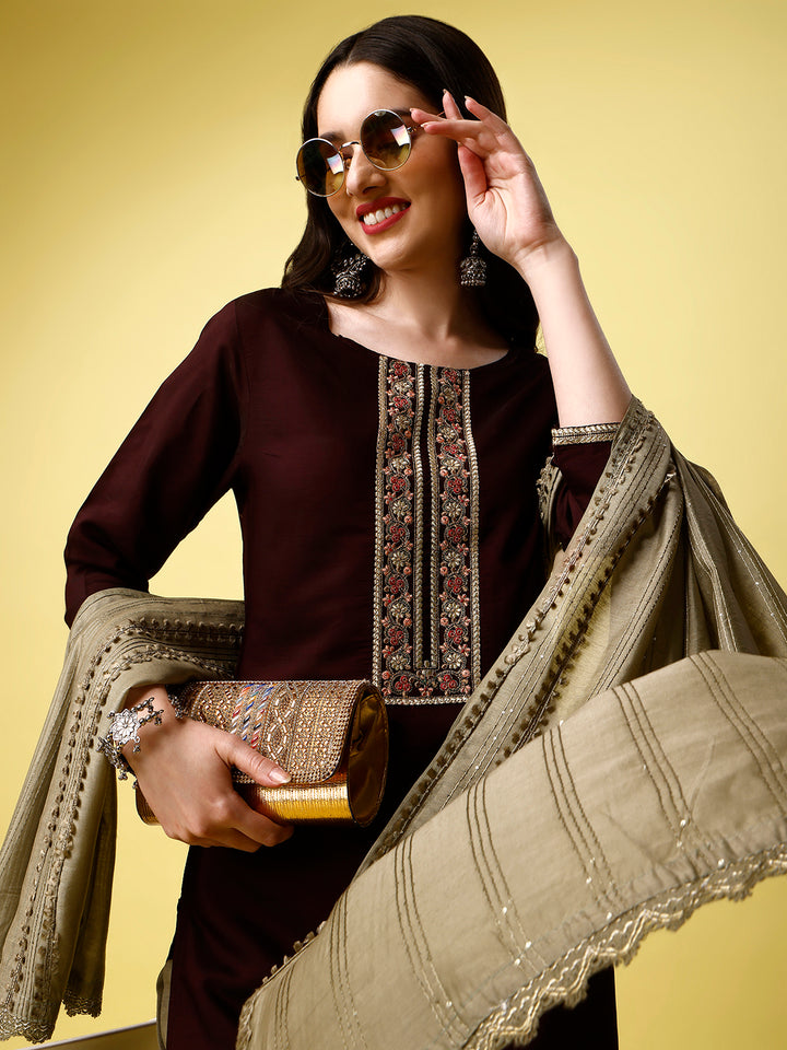 Kurtis Set for Parties | Sequined Embroidery | Viscose-Rayon & Silk-Blend