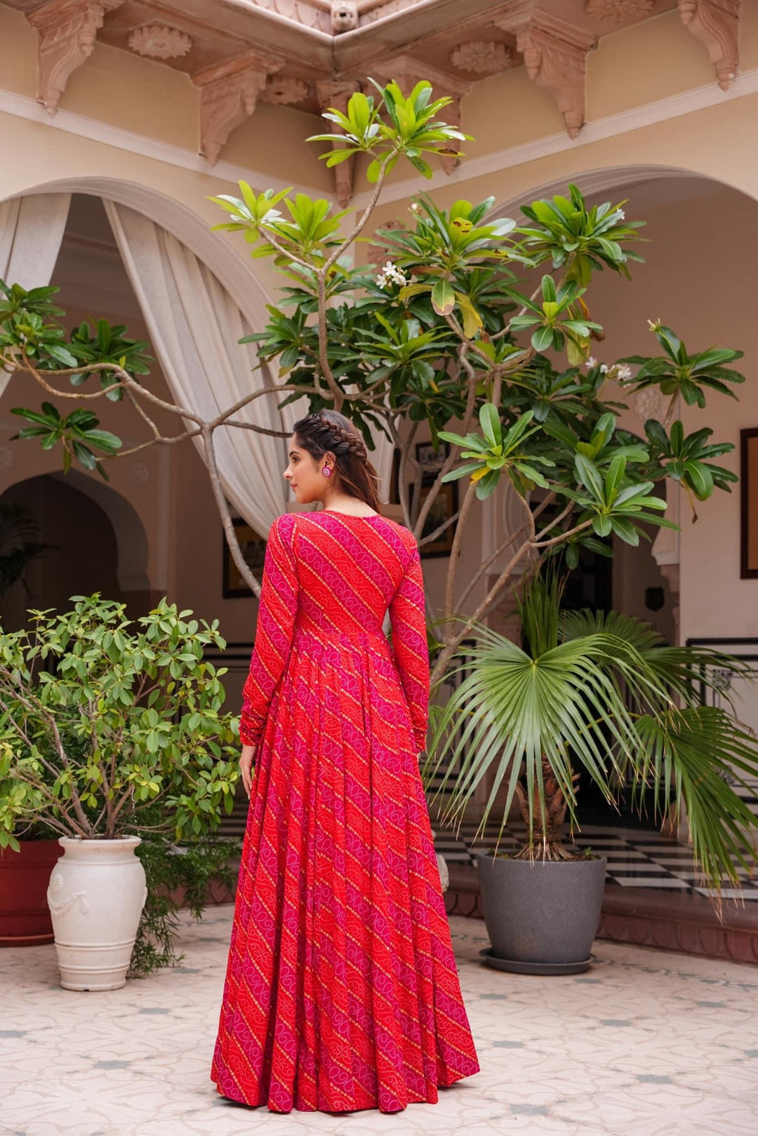 Faux-Georgette Palazzo Set | Digital-Printed Full-Sleeve for Special Events