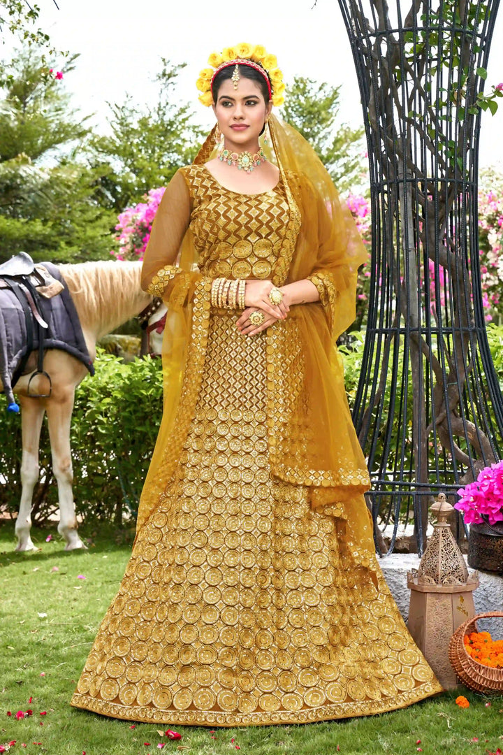 Gorgeous Net Lehenga with Dupatta | A Captivating Traditional Ensemble