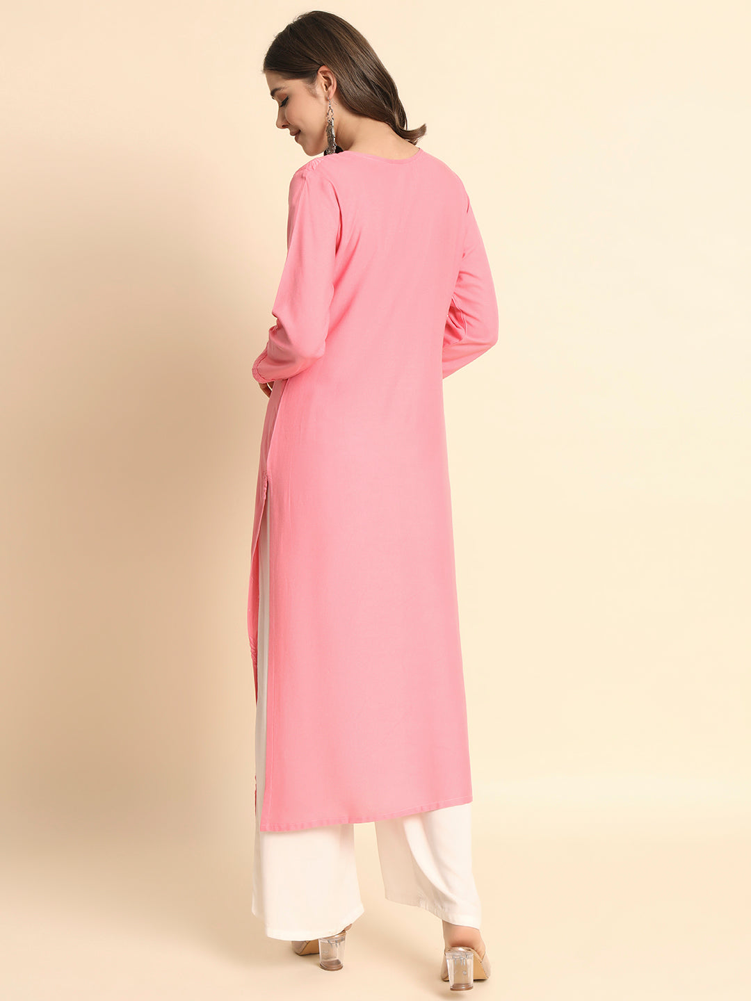 Designer Rayon Kurti | Lucknowi Chikankari Hand Embroidery