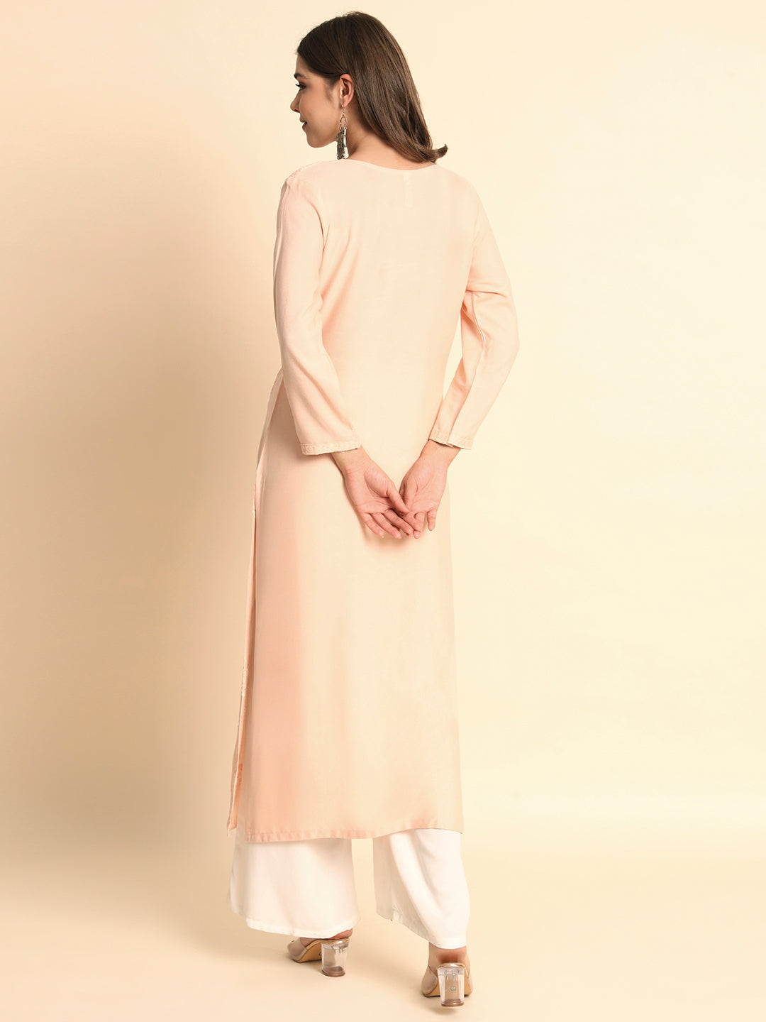 Designer Rayon Kurti | Lucknowi Chikankari Hand Embroidery