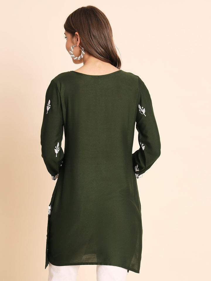 Designer Rayon Kurti | Chikankari Hand Embroidery for Women