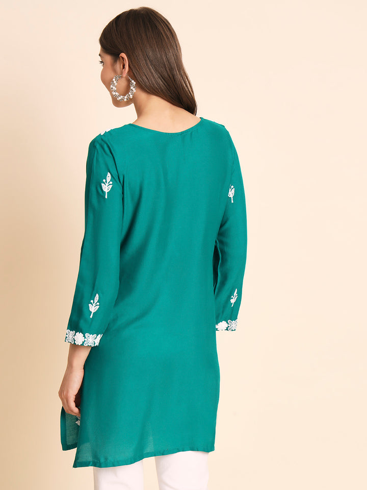Designer Rayon Kurti | Chikankari Hand Embroidery for Women