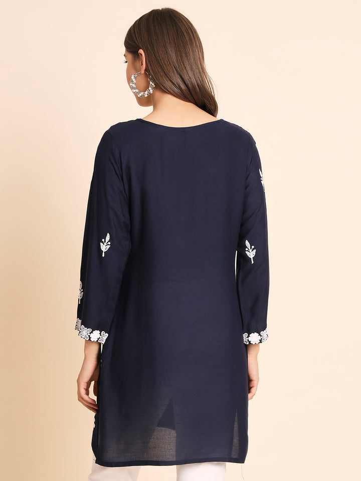 Designer Rayon Kurti | Chikankari Hand Embroidery for Women