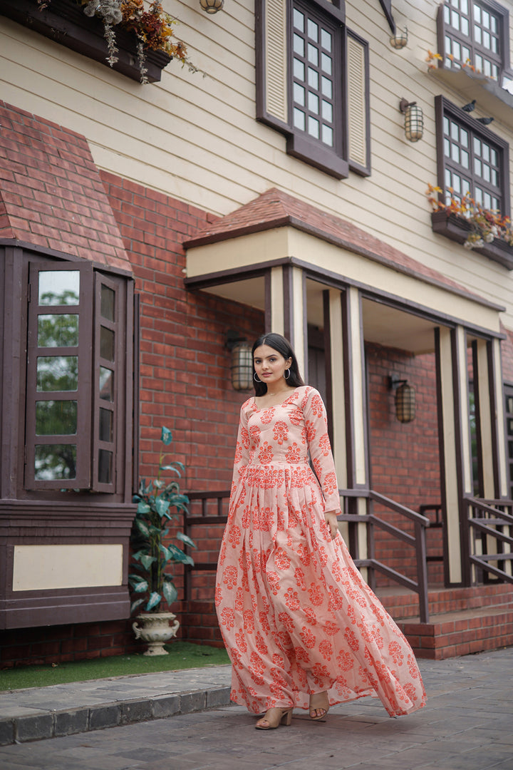 Pink Designer Digital Print Kurti | Cotton Inner Comfort