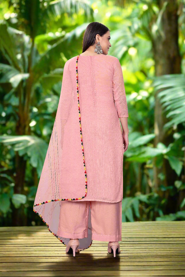 Elegant Hand-Work Salwar Kameez | Chanderi-Cotton & Micro-Cotton for Events
