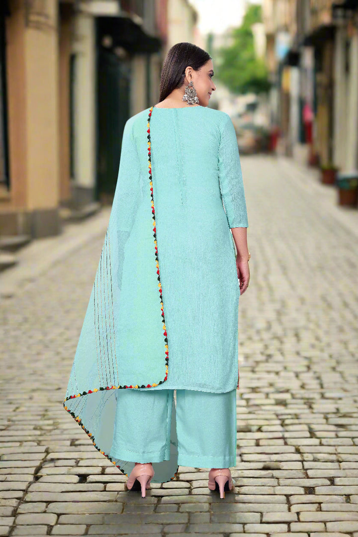 Elegant Hand-Work Salwar Kameez | Chanderi-Cotton & Micro-Cotton for Events