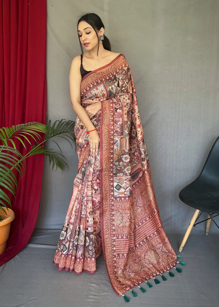 Designer Digital Printed Cotton Saree | Traditional Wedding & Festive Wear