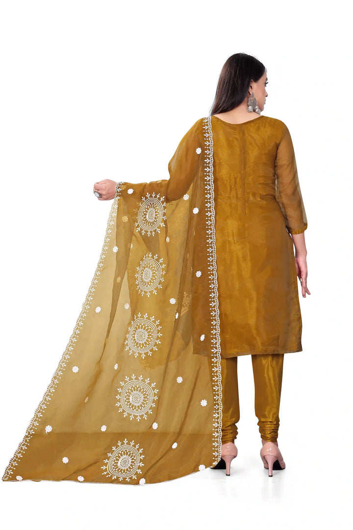 Designer Embroidery Kurtis Set | Organza Top & Santoon Bottom for Parties