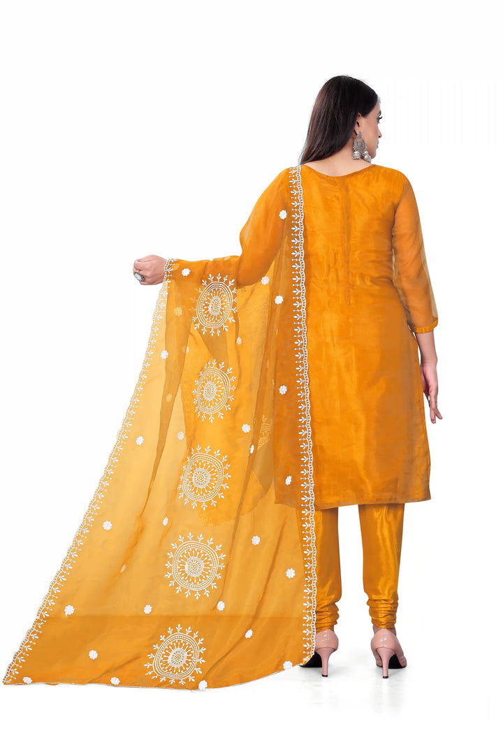 Designer Embroidery Kurtis Set | Organza Top & Santoon Bottom for Parties