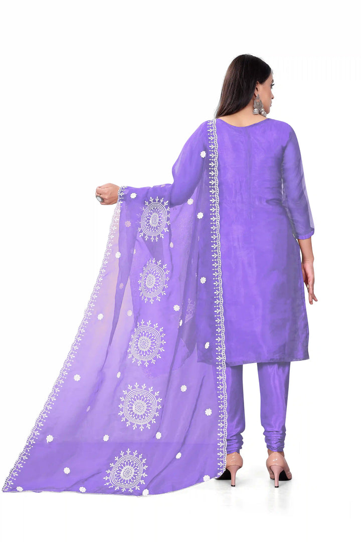Designer Embroidery Kurtis Set | Organza Top & Santoon Bottom for Parties
