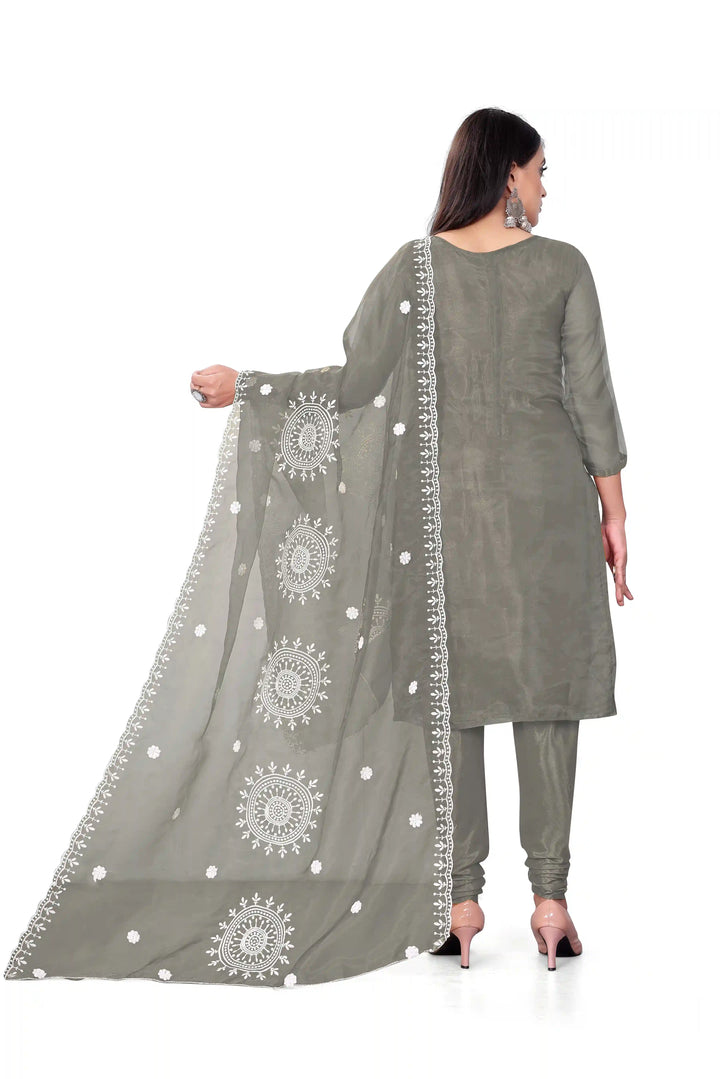Designer Embroidery Kurtis Set | Organza Top & Santoon Bottom for Parties