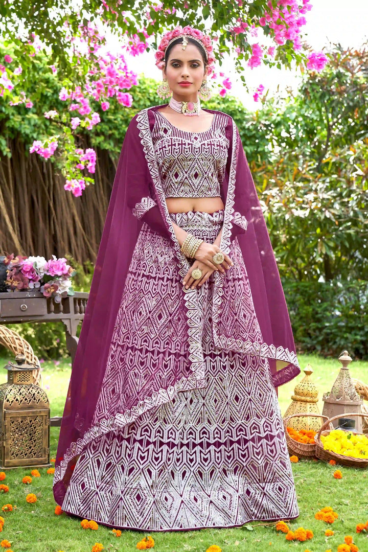Charming Net Lehenga with Dupatta | Unmatched Beauty for Grand Occasions
