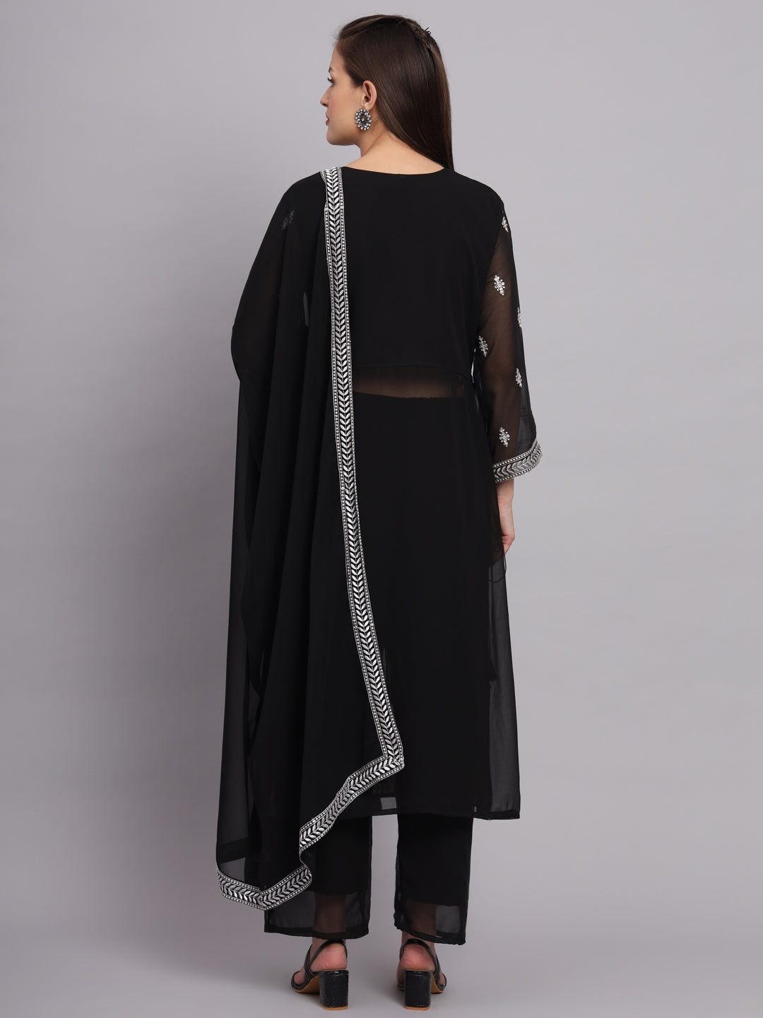 Georgette Salwar Kameez with Lucknowi Embroidery | Elegant for Weddings & Parties
