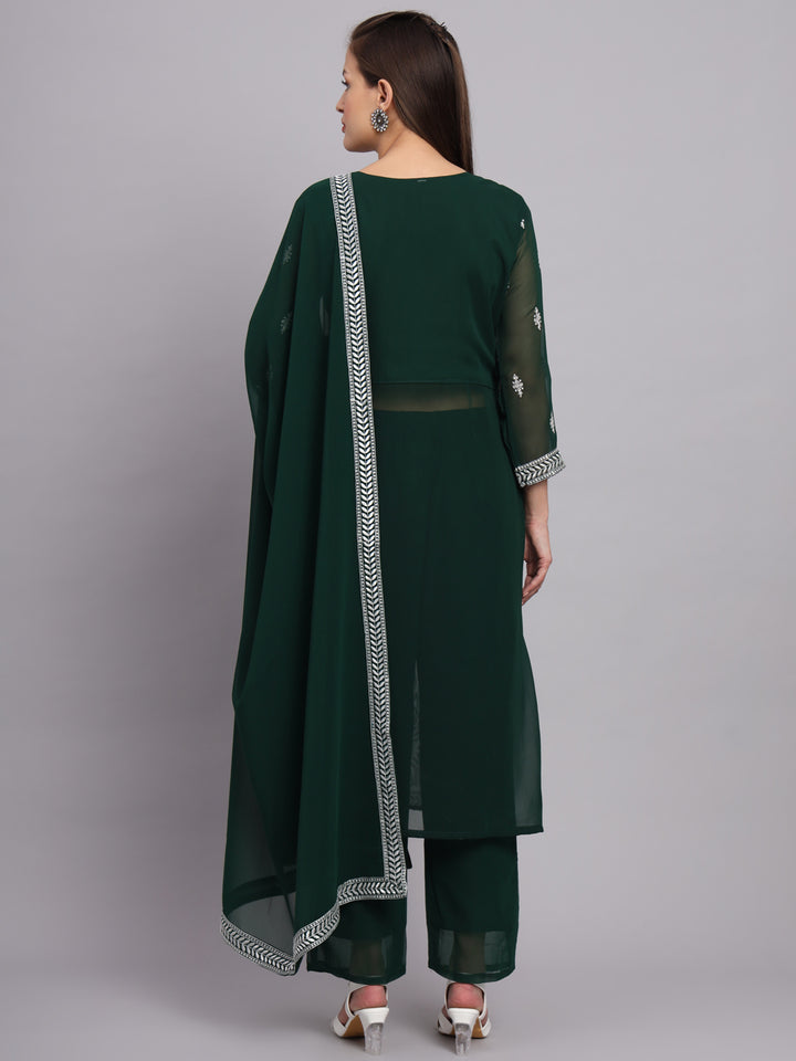 Georgette Salwar Kameez with Lucknowi Embroidery | Elegant for Weddings & Parties