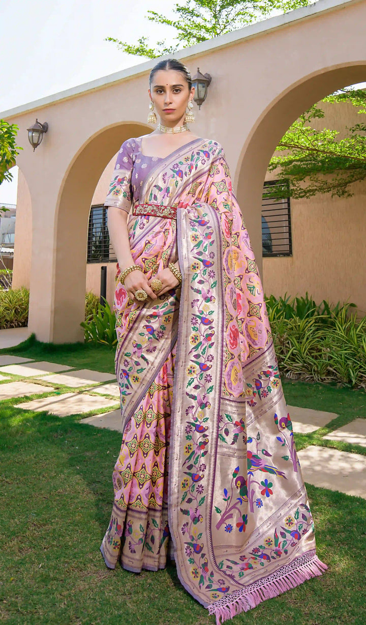 Paithani Silk Saree | Meenakari Jari Designer for Weddings & Festivals