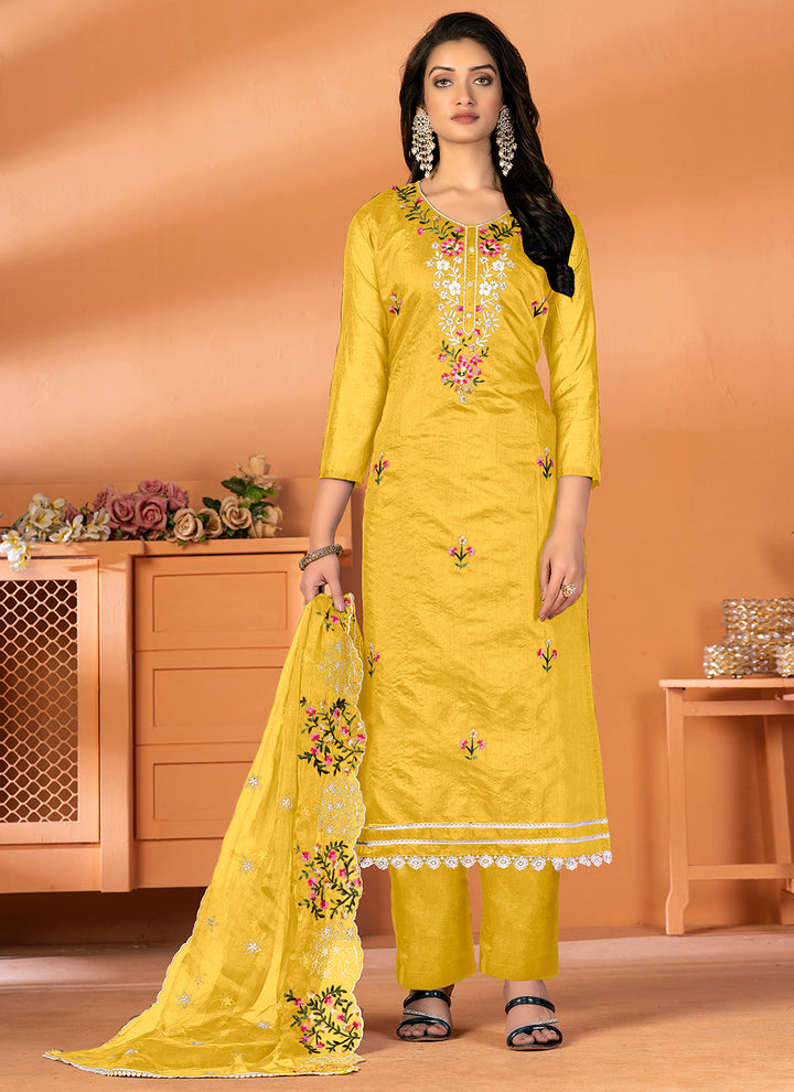 Elegant Embroidered Kurtis Set | Modal-Silk Top & Santoon Bottom | Party Ready