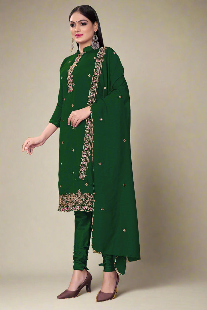 Silk Salwar Kameez | Sequined Embroidery for Every Occasion