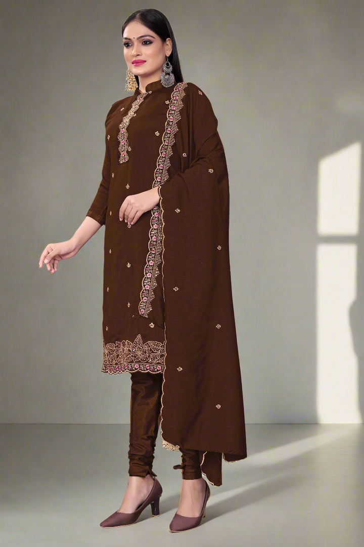 Silk Salwar Kameez | Sequined Embroidery for Every Occasion