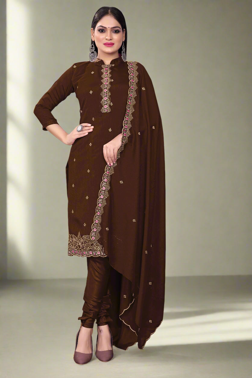 Silk Salwar Kameez | Sequined Embroidery for Every Occasion