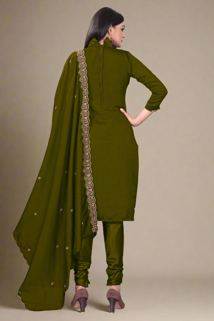 Silk Salwar Kameez | Sequined Embroidery for Every Occasion