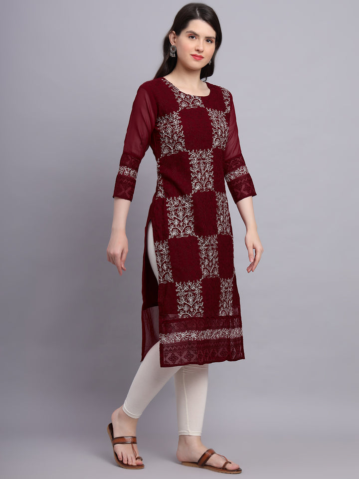 Traditional Indian Kurti with Chikankari Work | Elegant Women’s Ethnic Wear
