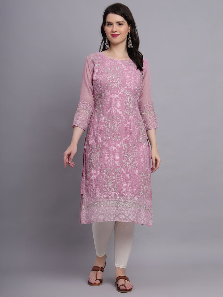 Traditional Indian Kurti with Chikankari Work | Elegant Women’s Ethnic Wear