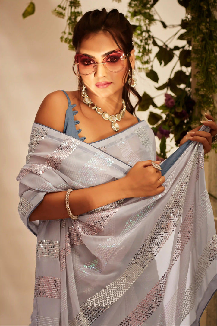 Beautiful Georgette Saree | Indian Wedding Wear & Party