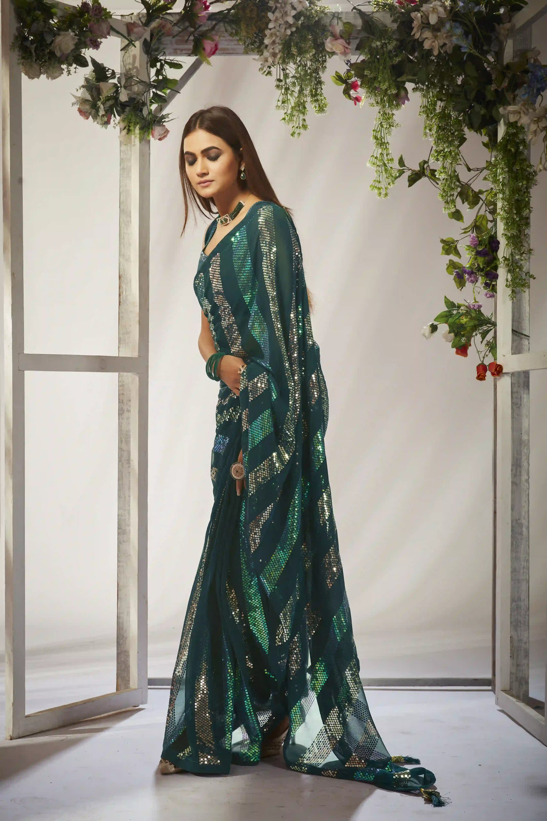 Beautiful Georgette Saree | Indian Wedding Wear & Party