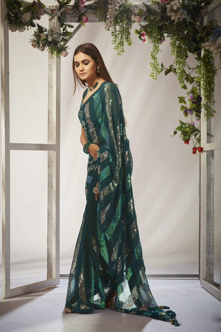Beautiful Georgette Saree | Indian Wedding Wear & Party