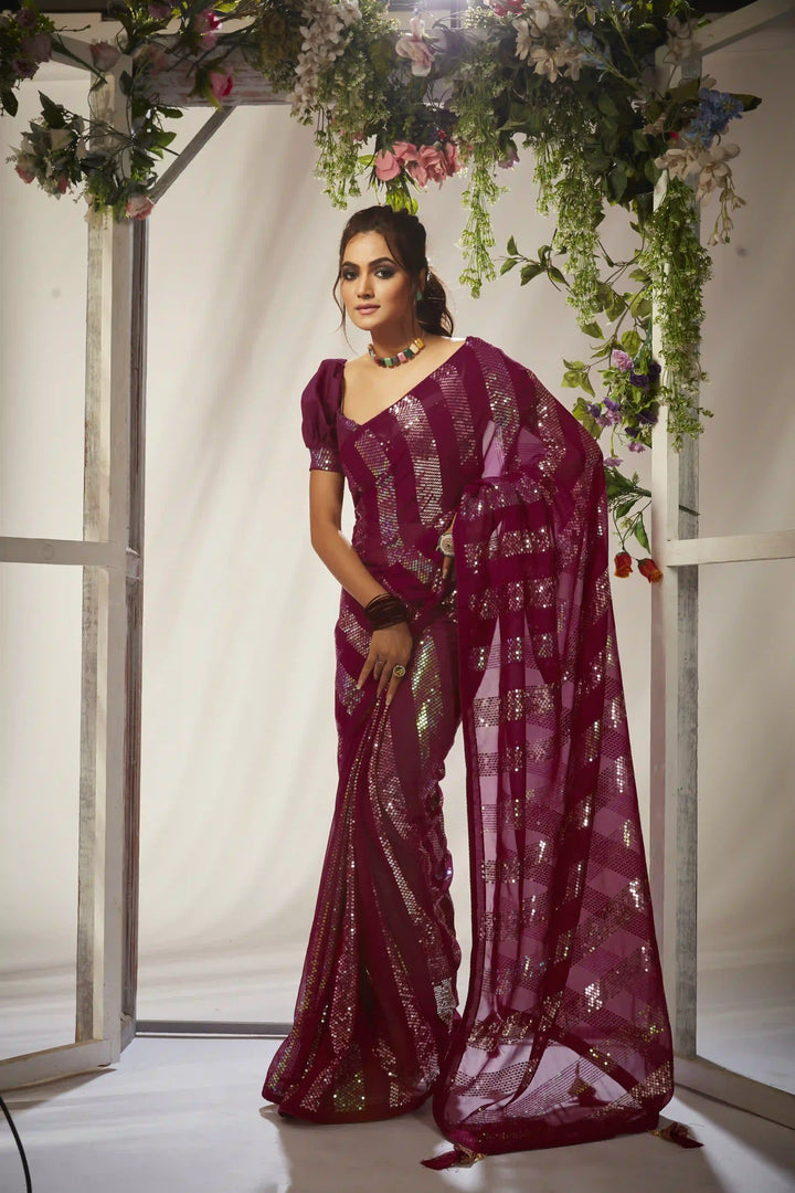 Beautiful Georgette Saree | Indian Wedding Wear & Party
