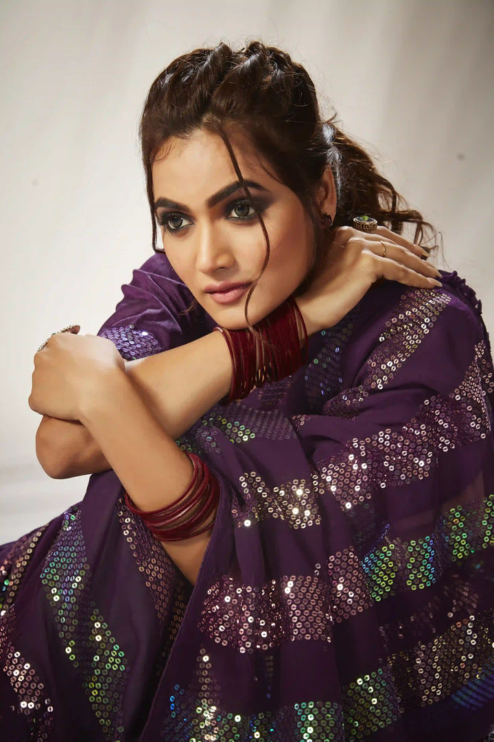 Beautiful Georgette Saree | Indian Wedding Wear & Party