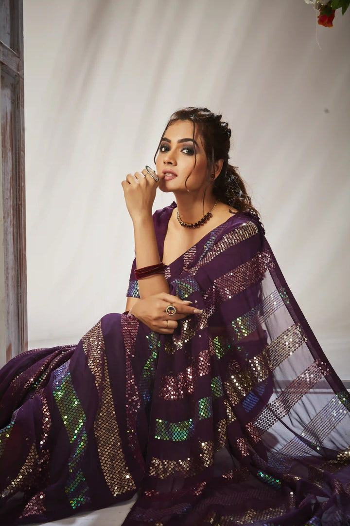 Beautiful Georgette Saree | Indian Wedding Wear & Party