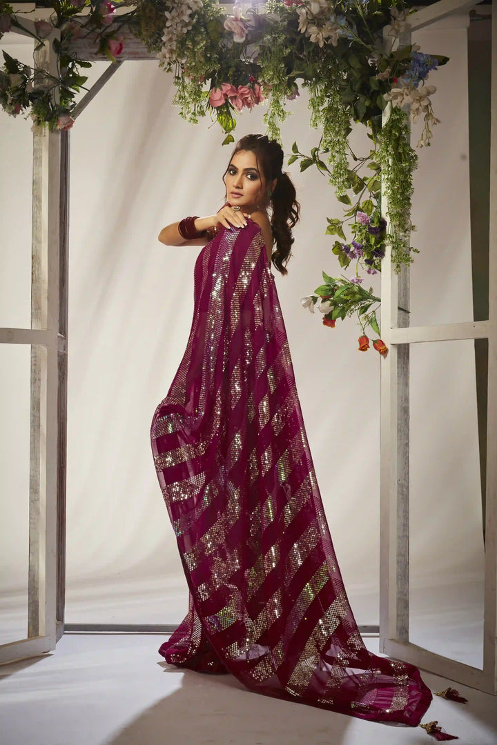 Beautiful Georgette Saree | Indian Wedding Wear & Party