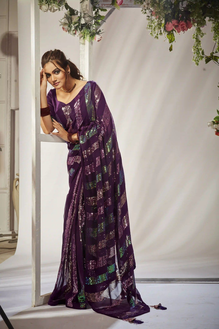 Beautiful Georgette Saree | Indian Wedding Wear & Party