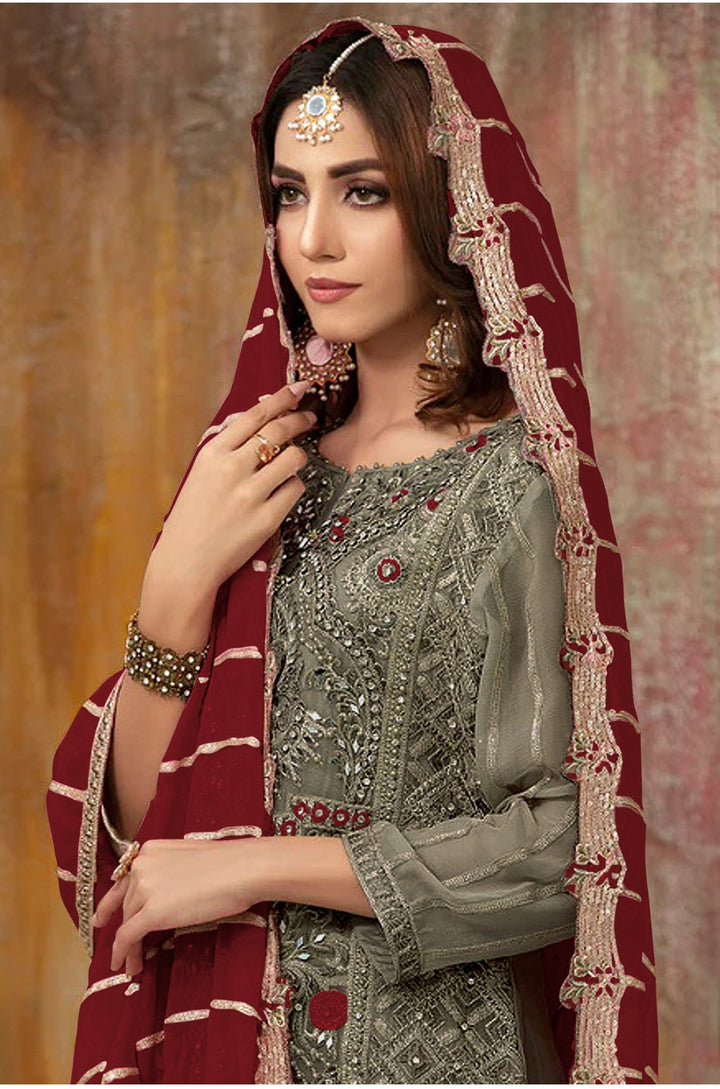 Designer Embroidered Salwar Suit | Luxurious Faux Georgette & Stylish Look