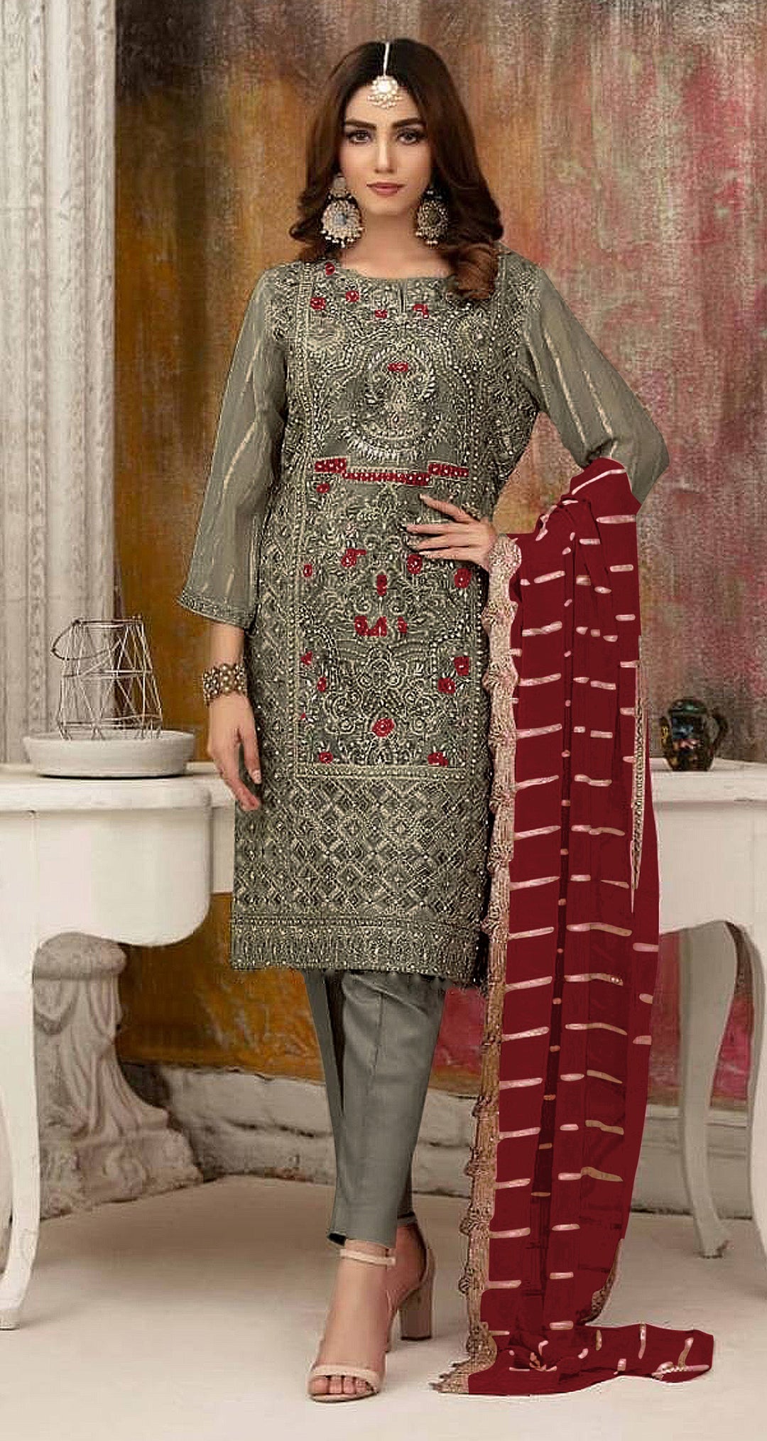Designer Embroidered Salwar Suit | Luxurious Faux Georgette & Stylish Look