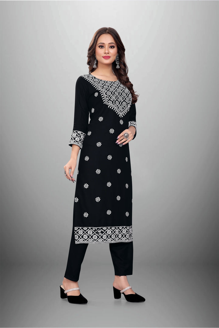 Rayon Kurti Set for Women | Stylish Embroidered Ethnic Wear
