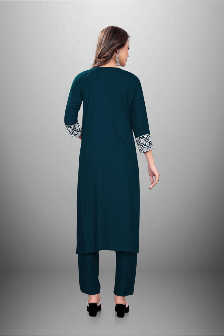 Rayon Kurti Set for Women | Stylish Embroidered Ethnic Wear