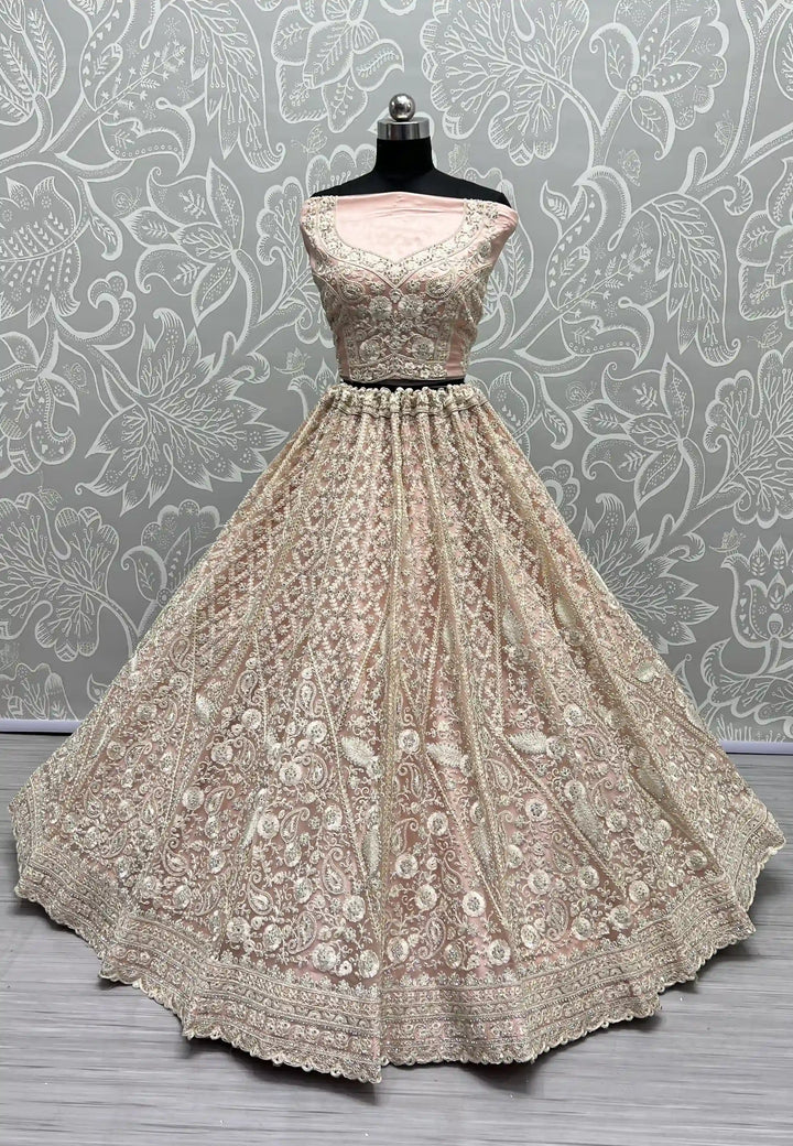 Net Lehenga Choli Set | Soft Net Dupatta with Diamond Perfect for weddings