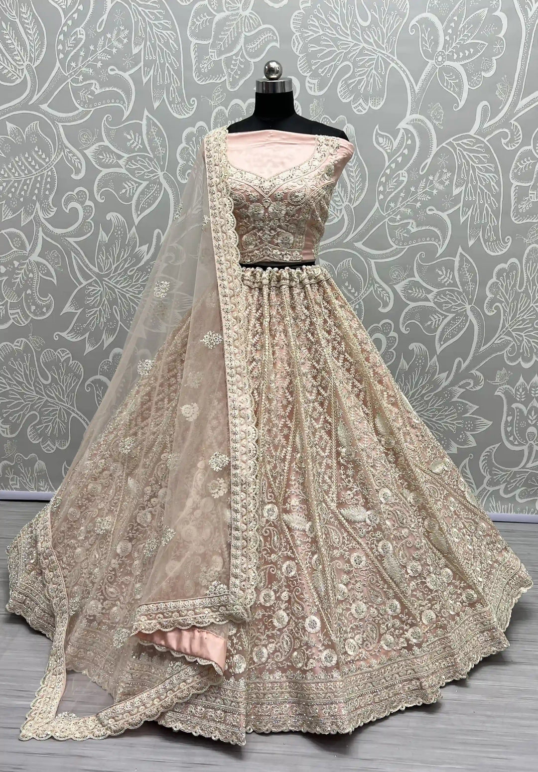 Net Lehenga Choli Set | Soft Net Dupatta with Diamond Perfect for weddings